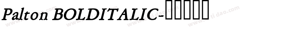 Palton BOLDITALIC字体转换